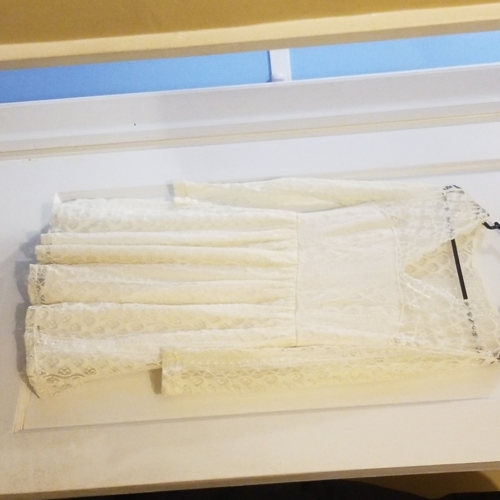 White Long Sleeve Dress